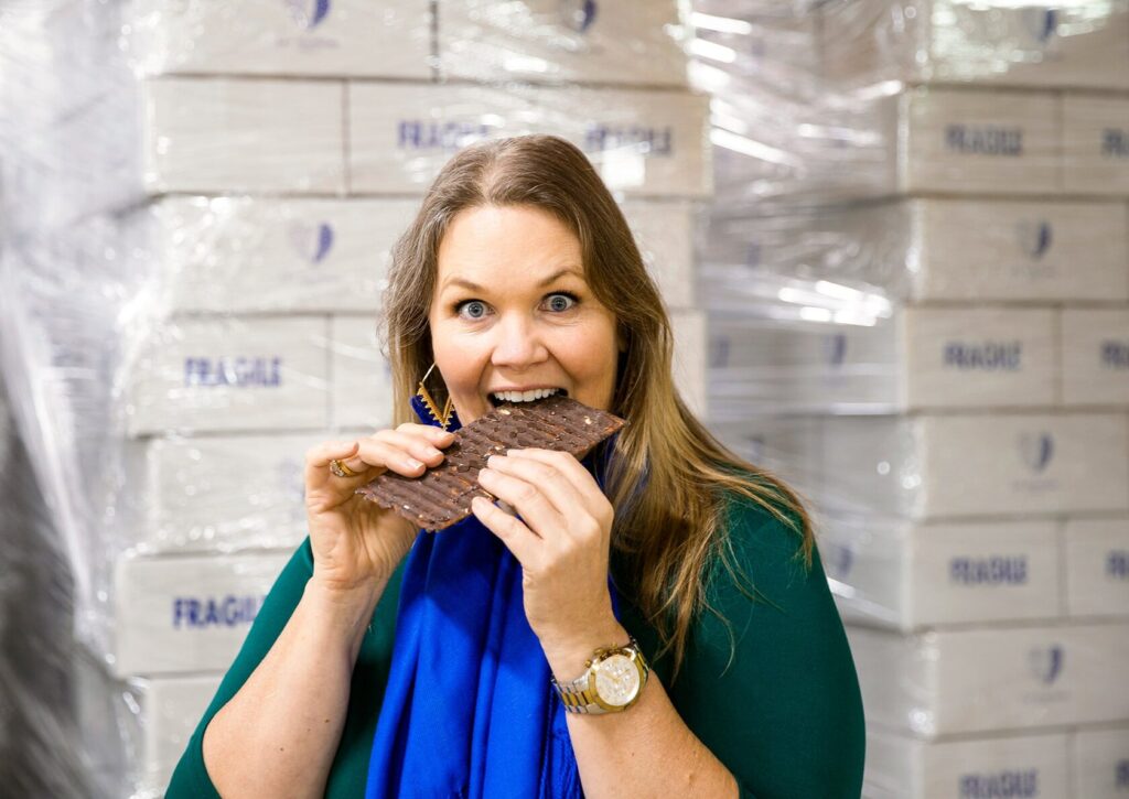 Box with Israeli food and Holy Land crafts