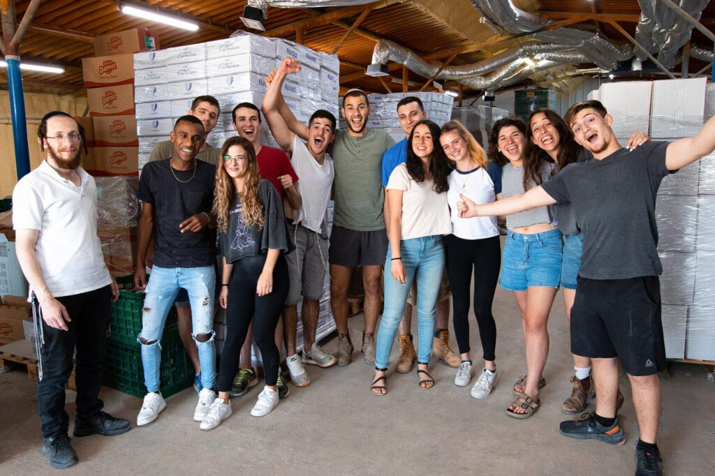 Unboxing a gift box filled with Israeli goods and crafts