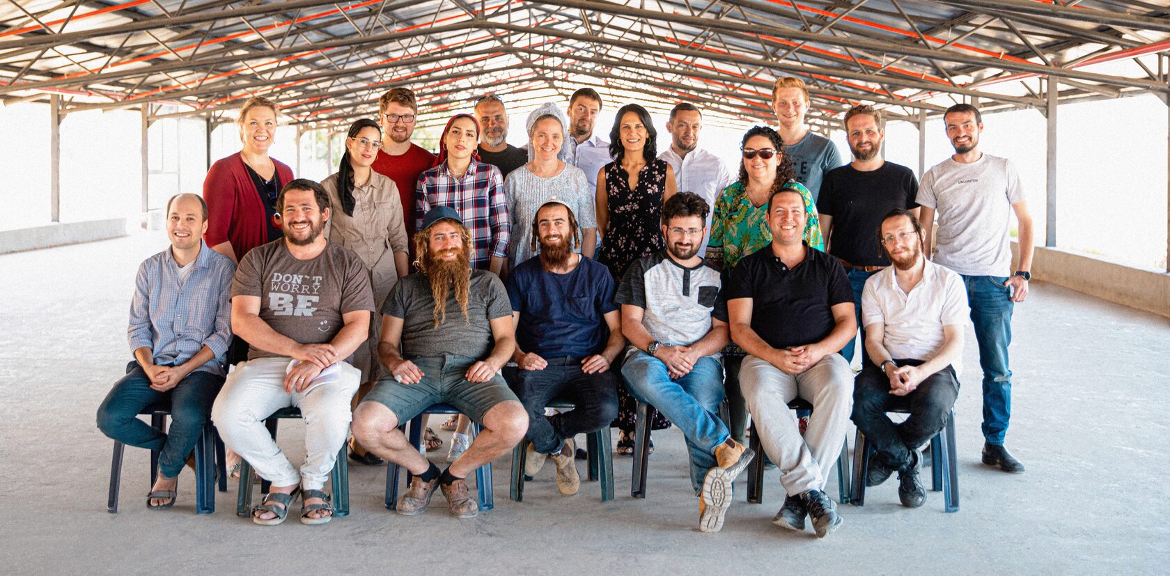 The Lev Haolam team creating Israel gift boxes