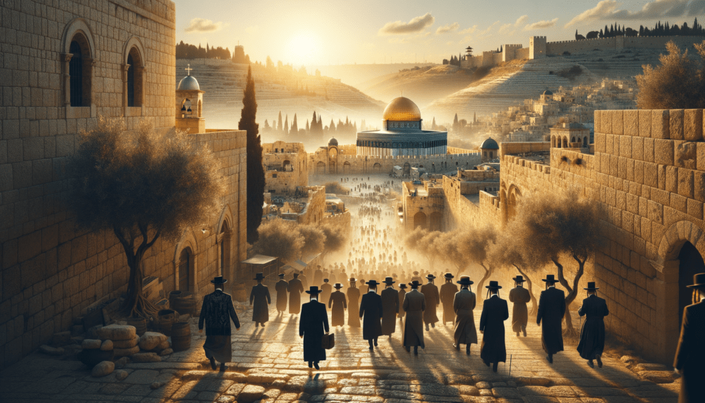 Image illustrating: During the exile, the memory of the Temple remained alive in the hearts of the Jewish people. It became a symbol of hope and a reminder of their covenant and heritage. The dream of rebuilding the Temple never faded.