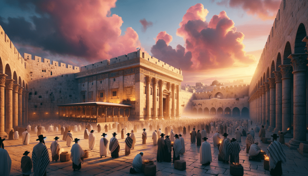 Image illustrating: Construction slowed at times, but the dream never died. With renewed support from the Persian King Darius I, the work resumed in earnest. Finally, in 516 BCE, the Second Temple was completed.