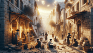 Image illustrating: The Builders of the Second Temple in Jerusalem