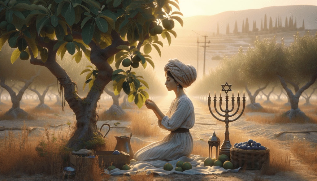 Image illustrating: Beyond its practical uses, the fig tree held spiritual meaning. It was one of the seven species listed in the Torah as special to the land of Israel, alongside wheat, barley, grapes, pomegranates, olives, and dates. These species were not only agricultural markers but also spiritual symbols of the land’s bounty and the people’s relationship with it.