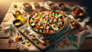 Image illustrating:A Fresh Israeli Take on Deconstructed Niçoise Salad