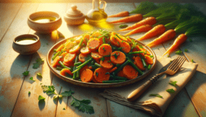 Image illustrating:Bright and Tangy Israeli Carrot Salad with Fresh Herbs