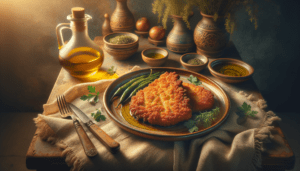 Image illustrating:Golden Israeli Schnitzel with a Crispy Homemade Touch