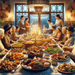 Traditional Israeli meat dish served on a rustic wooden table