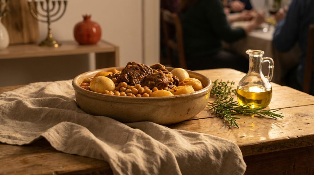 Image illustrating:Traditional Adafina: A Sephardic Stew Experience