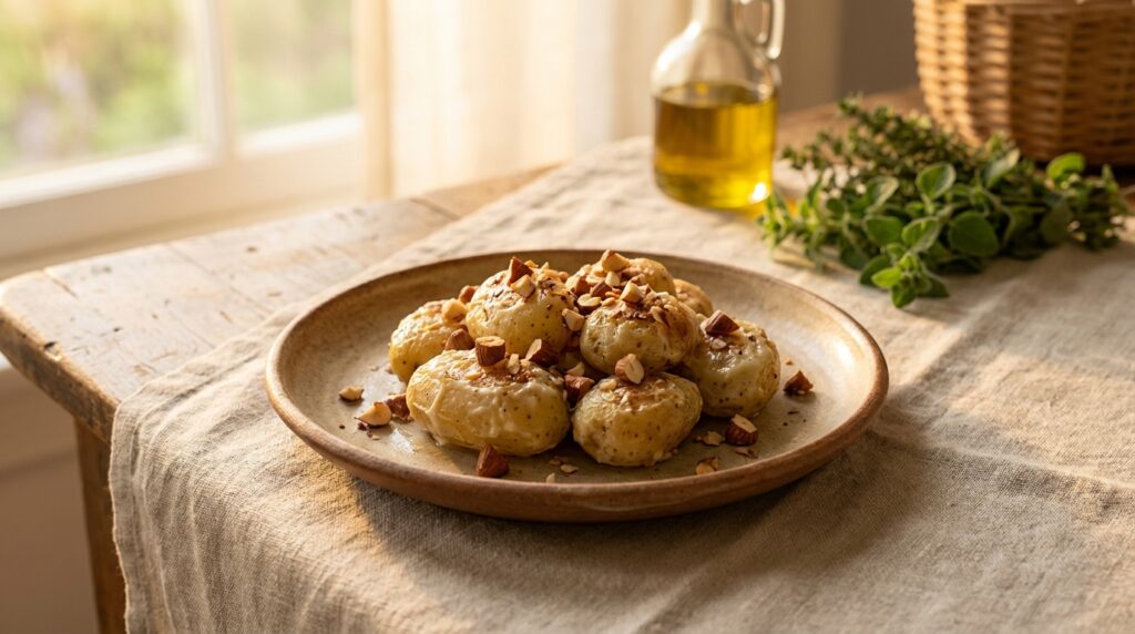 Image illustrating:Savor the Unique Flavor of Almond Potatoes