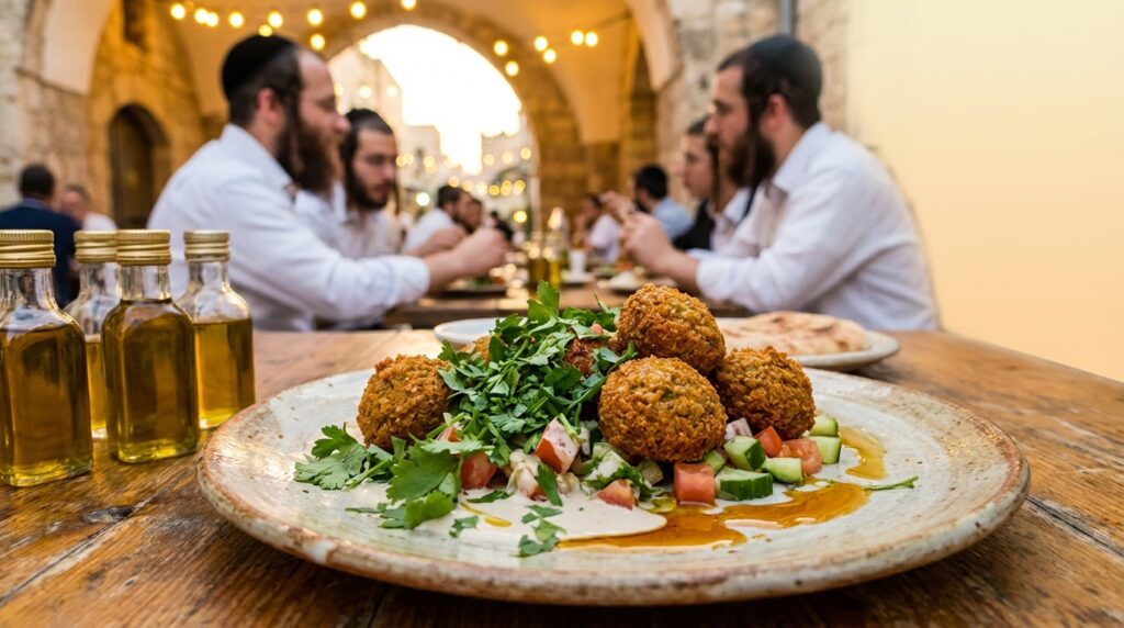 Image illustrating:Authentic Israeli Falafel: A Street Food Classic