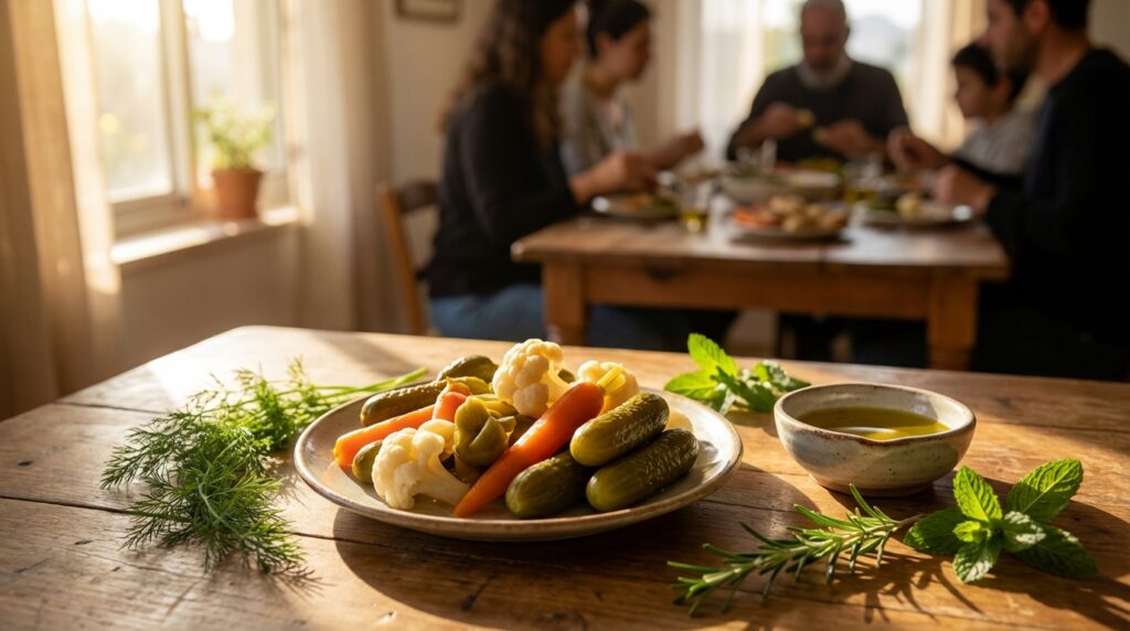 Image illustrating:Authentic Israeli Pickles Recipe