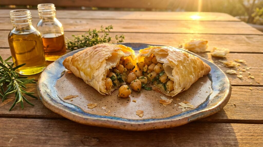 Image illustrating:Authentic Israeli Sambousak Delight