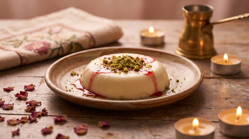 Image illustrating:Creamy Malabi: A Classic Israeli Dessert