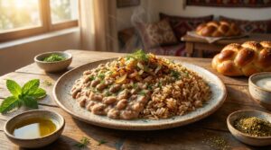 Image illustrating:Delicious Fava Bean Rice Delight