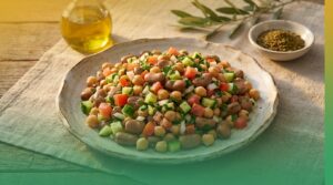 Image illustrating:Authentic Foul Salad from the Heart of Israel