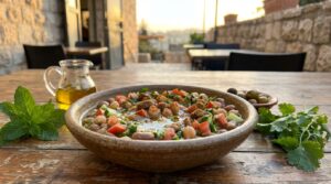 Image illustrating:Traditional Foul Salad: A Taste of Israeli Heritage