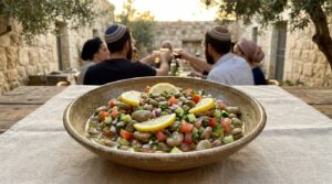 Image illustrating:Authentic Foul Salad from Israeli Kitchens