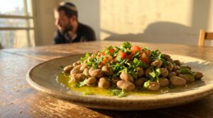 Image illustrating:Delicious Foul Salad with Fresh Israeli Flavors