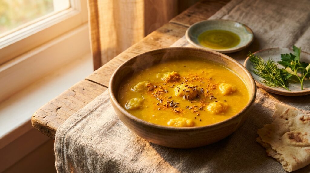 Image illustrating:Warm Your Heart with Traditional Gondi Soup