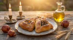 Image illustrating:Hamantaschen Challah: A Sweet Twist on Tradition
