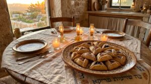 Image illustrating:Delicious Hamantaschen with Yellow Cake Mix