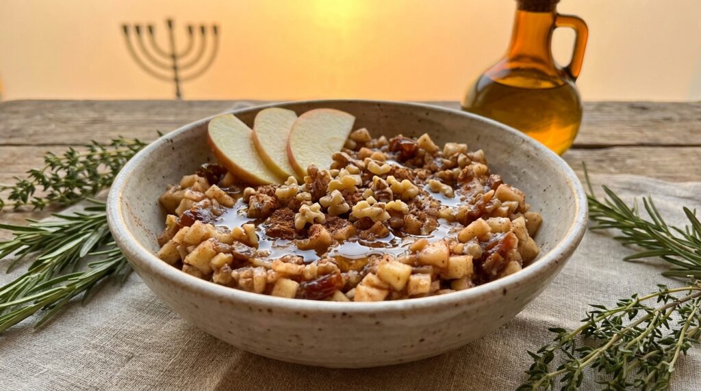 Image illustrating:Traditional Haroset: A Sweet Passover Delight