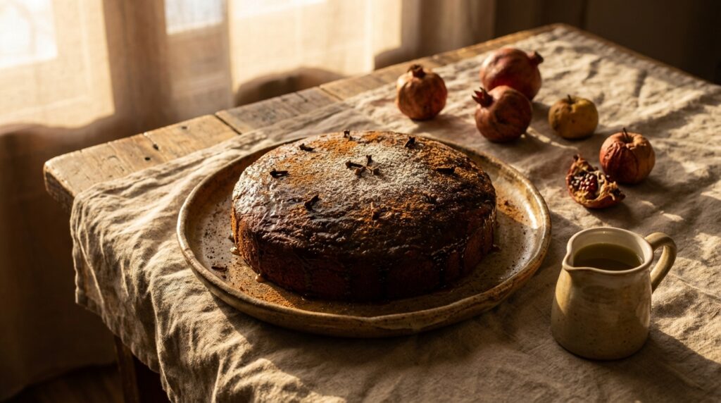 Image illustrating:Traditional Honey Cake for Rosh Hashanah
