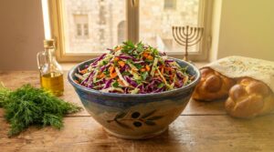 Image illustrating:Fresh and Flavorful Israeli Cabbage Salad