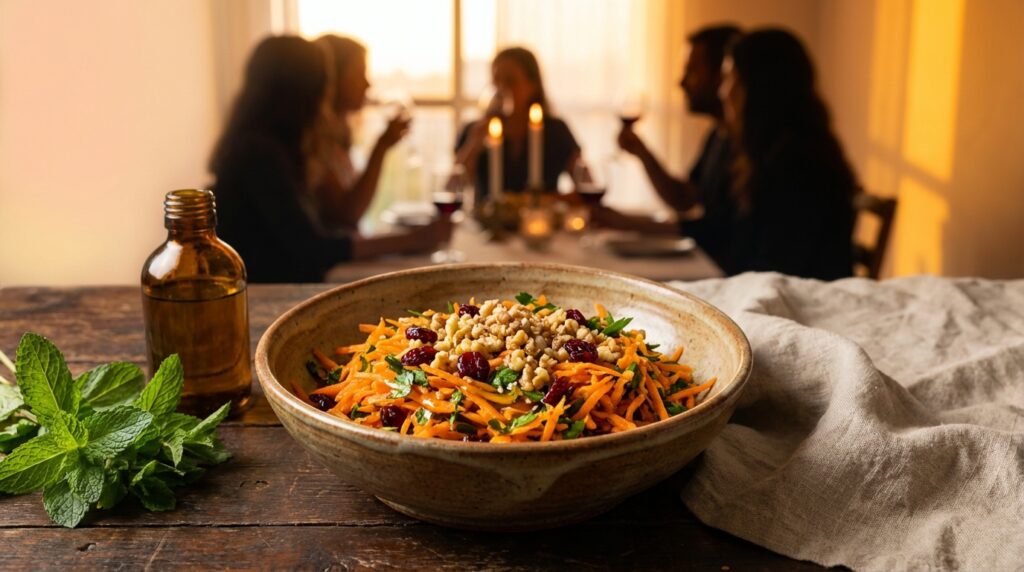 Image illustrating:Refreshing Israeli Carrot Salad Delight