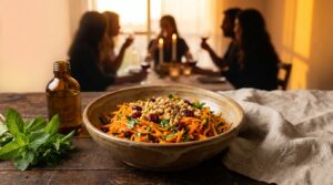 Image illustrating:Refreshing Israeli Carrot Salad Delight