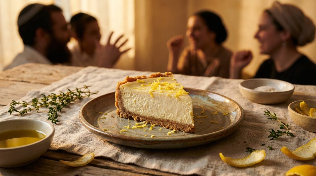 Image illustrating:Creamy Israeli Cheesecake Delight