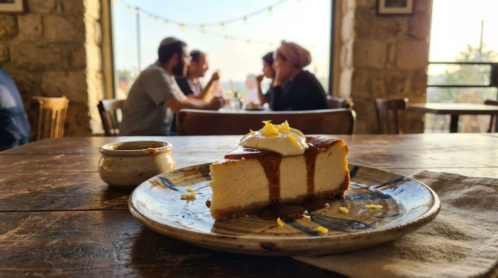 Image illustrating:Authentic Israeli Cheesecake Delight