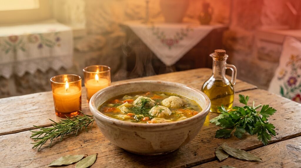 Image illustrating:Heartwarming Israeli Chicken Soup