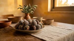 Image illustrating:Delicious Israeli Chocolate Balls