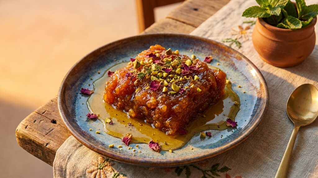 Image illustrating:Delicious Israeli Date Honey Delight