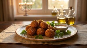 Image illustrating:Authentic Israeli Falafel Delight