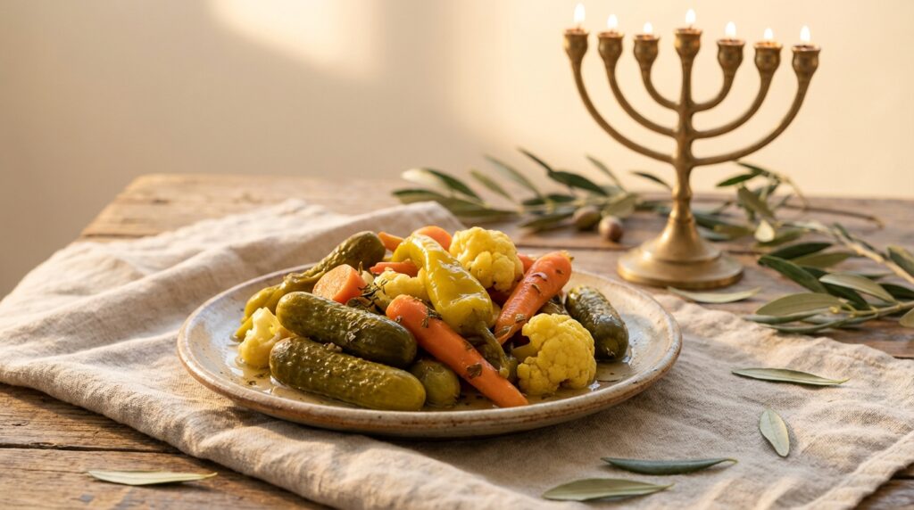 Image illustrating:Traditional Israeli Pickles: A Taste of Home