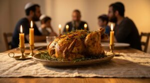 Image illustrating:Traditional Israeli Shabbat Chicken Recipe