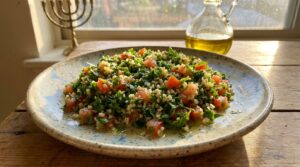 Image illustrating:Vibrant Israeli Tabbouleh Salad