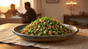 Image illustrating:Vibrant Israeli Tabbouleh Salad