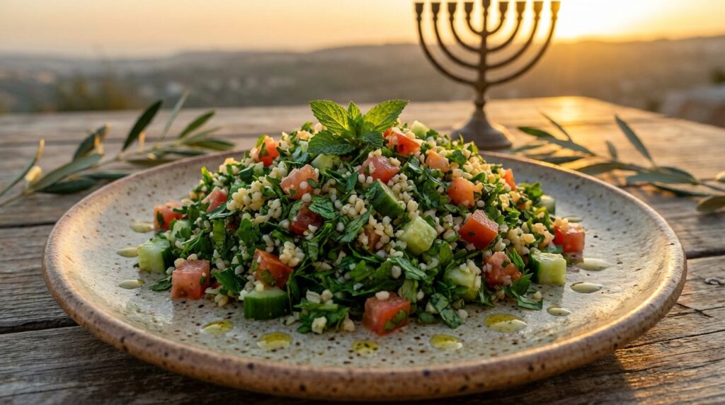 Image illustrating:Delicious Israeli Tabbouleh Salad