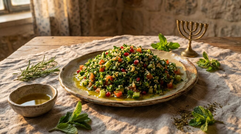 Image illustrating:Refreshing Israeli Tabbouleh Salad