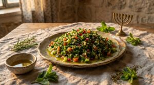 Image illustrating:Refreshing Israeli Tabbouleh Salad