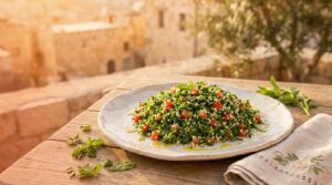 Image illustrating:Vibrant Israeli Tabbouleh Salad