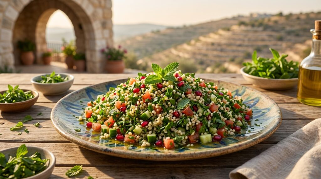 Image illustrating:Vibrant Israeli Tabbouleh Salad