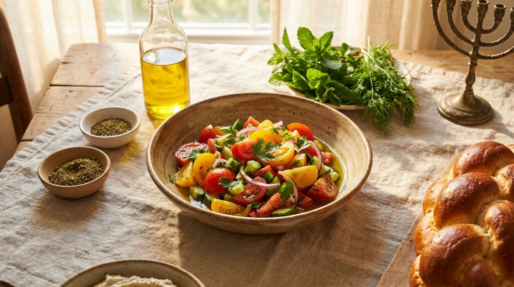 Image illustrating:Jewish Tomato Salad: A Taste of Israeli Tradition