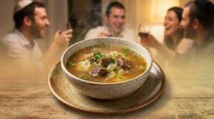 Image illustrating:Exploring the Comforting Kreplach Soup