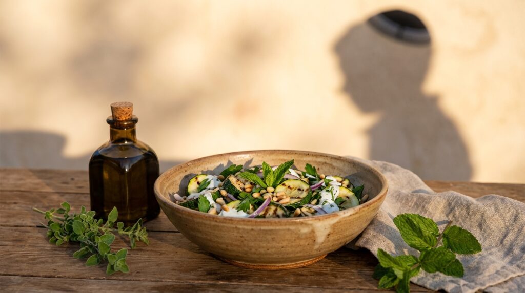 Image illustrating:Lebanese Zucchini Salad: A Fresh Israeli Delight