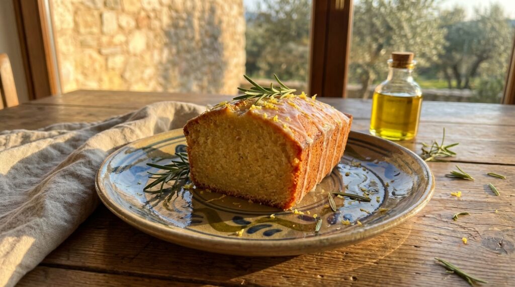 Image illustrating:Lemon Rosemary Pound Cake Delight