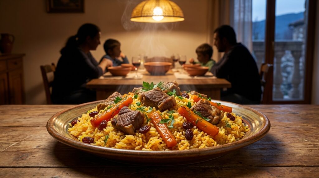 Image illustrating:Savor the Tradition of Osh Plov
